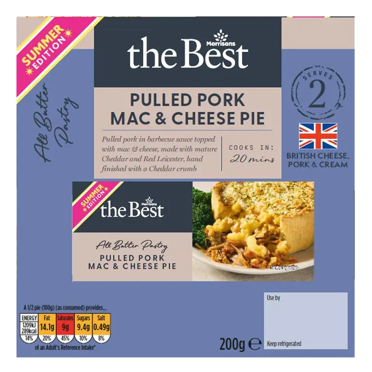 Pulled Pork & Mac Cheese Pie 200g