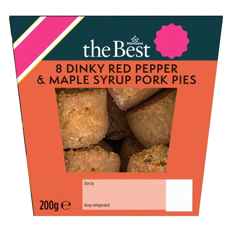 Red Pepper And Maple Dinky Pork Pies 200g