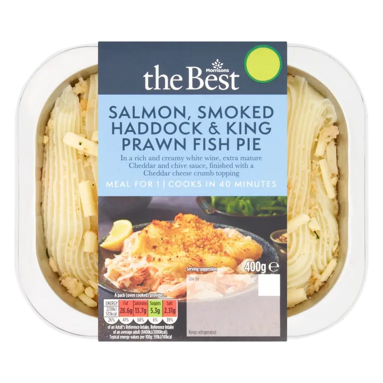 Salmon Smoked Haddock & King Prawn Fish Pie