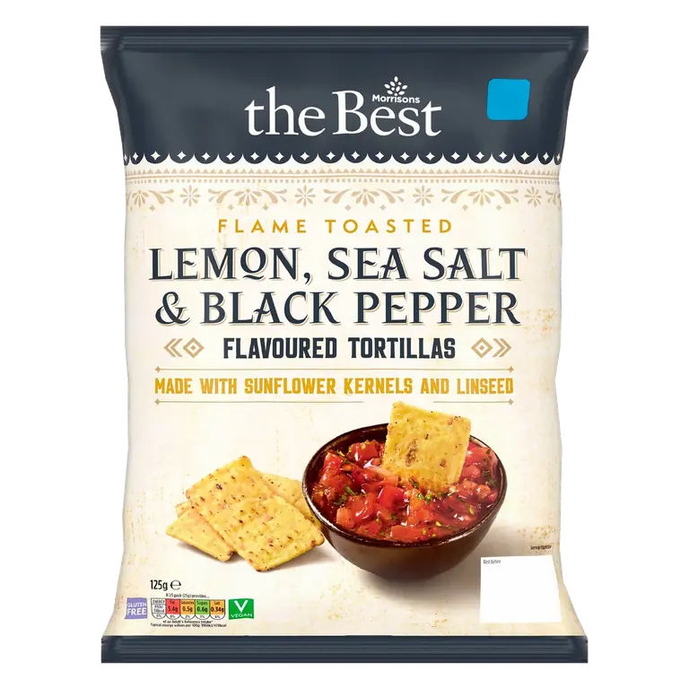 Salt, Lemon & Pepper Tortilla's Chips 125g