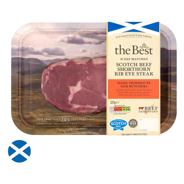 Scotch Beef Shorthorn Rib Eye Steak 227g