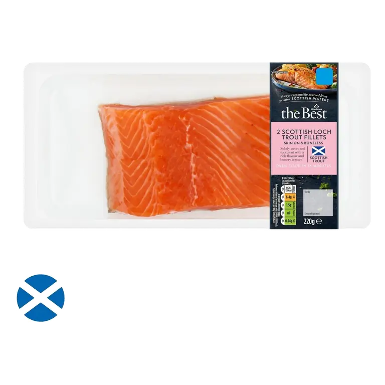 Scottish Loch Trout Fillets 2 Pack 220g