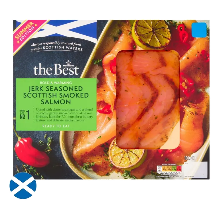 Scottish Smoked Salmon With Jerk Seasoning 100g