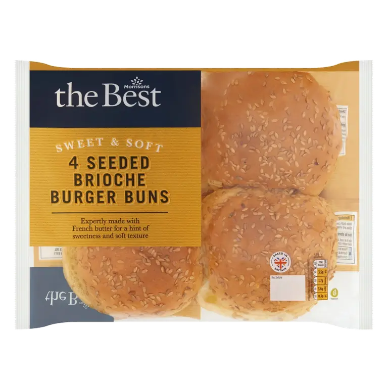 Seeded Brioche Burger Buns