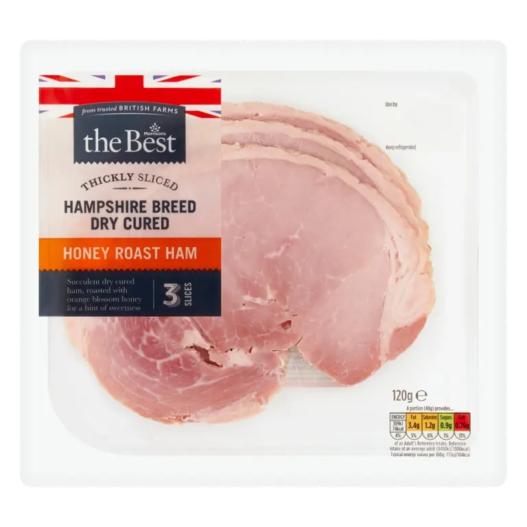 Thickly Sliced Dry Cured Honey Roast Ham