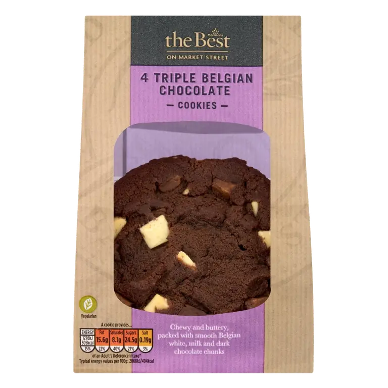 Triple Belgian Chocolate Cookies
