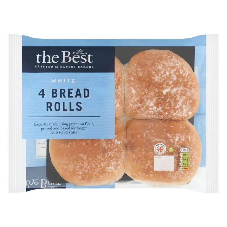 White Bread Rolls 4 Pack