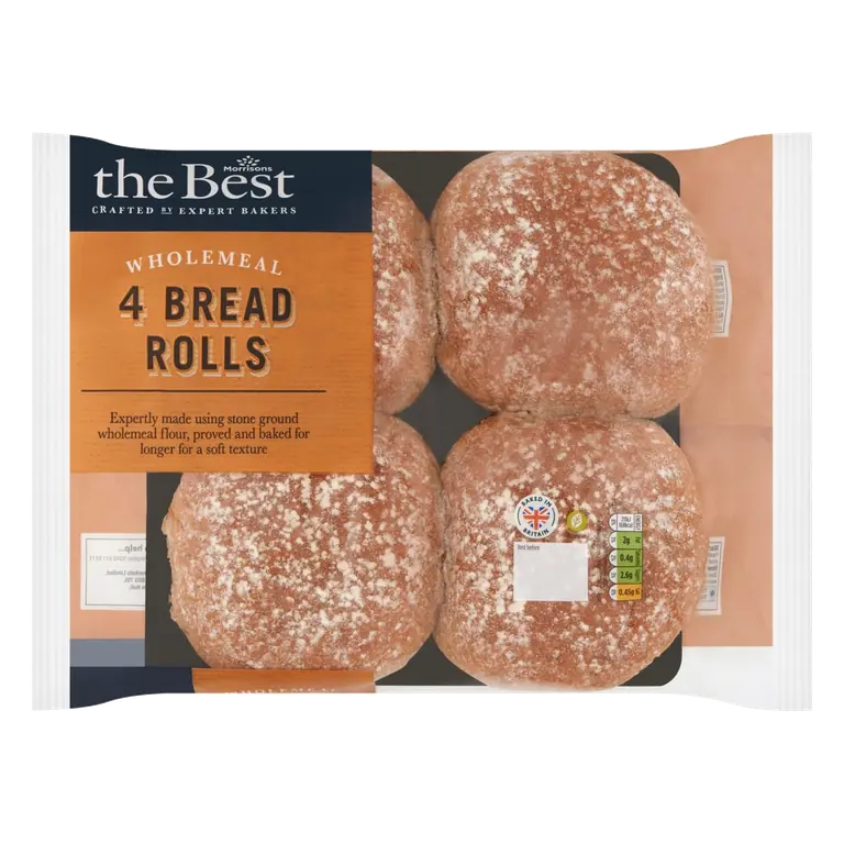 Wholemeal Bread Rolls 4 Pack