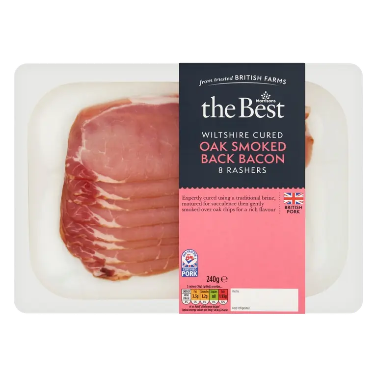 Wiltshire Cured 8 Oak Smoked Back Bacon