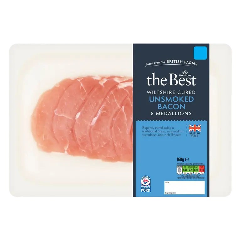 Wiltshire Cured Unsmoked Bacon Medallions 160g