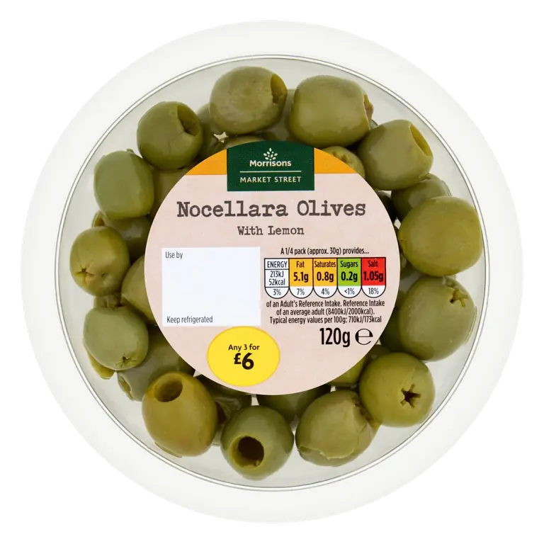 The Deli On Market Street Nocellara Olives with Lemon 120g