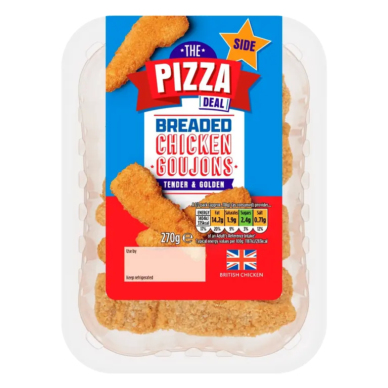 The Pizza Deal Breaded Chicken Goujons 270g