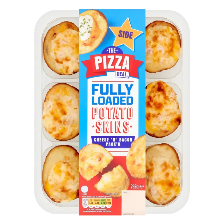 The Pizza Deal Cheese 'N' Bacon Loaded Potato Skins 252g