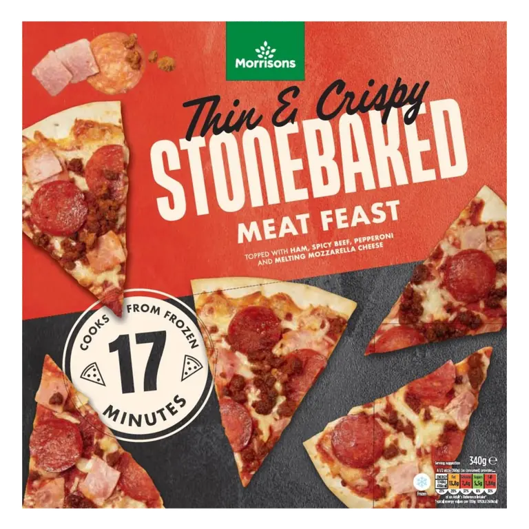 Thin & Crispy Stonebaked Meat Feast Pizza 340g