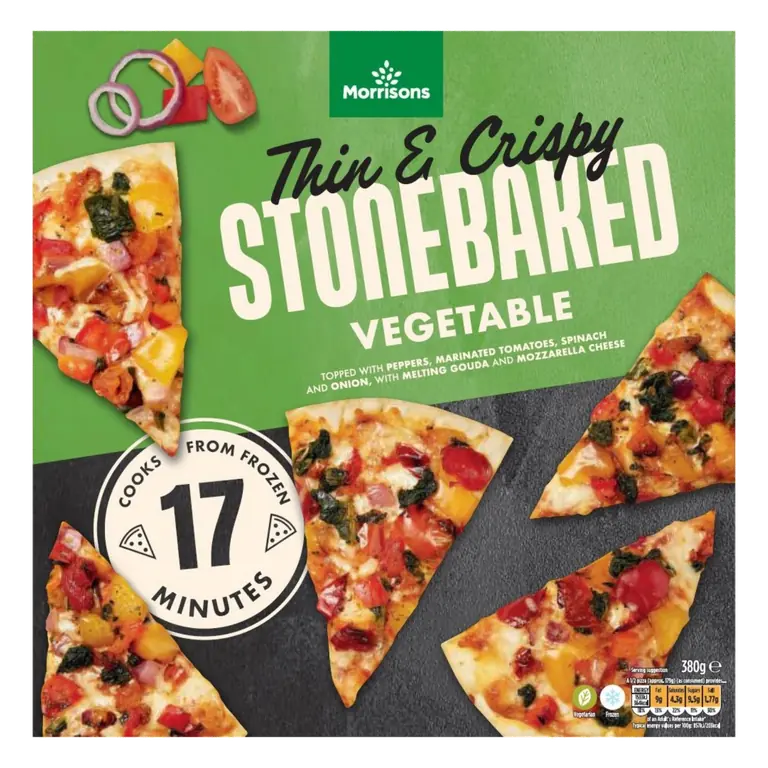 Thin & Crispy Stonebaked Vegetable Pizza 380g