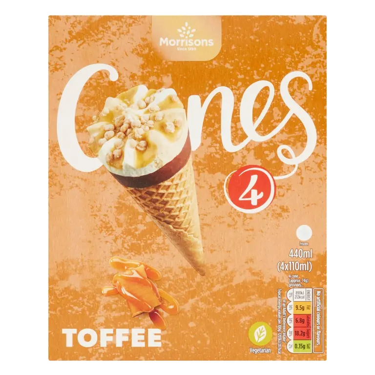 Toffee Ice Cream Cones