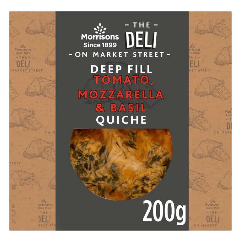 Tomato Mozzarella And Basil Quiche
