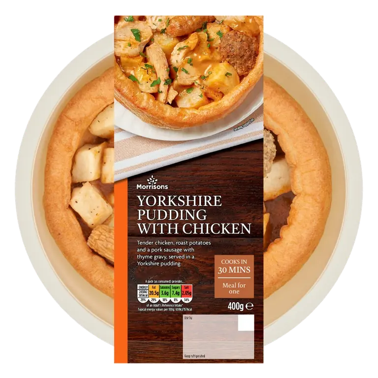 Traditional Filled Yorkshire Pudding With Chicken