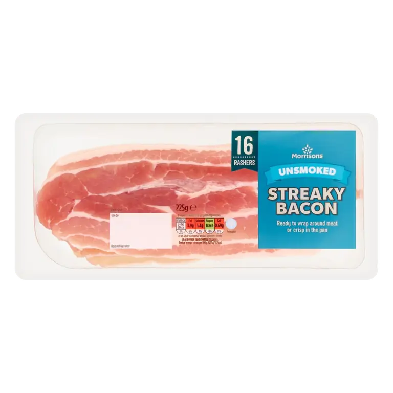 Unsmoked Streaky Bacon 16 Rashers