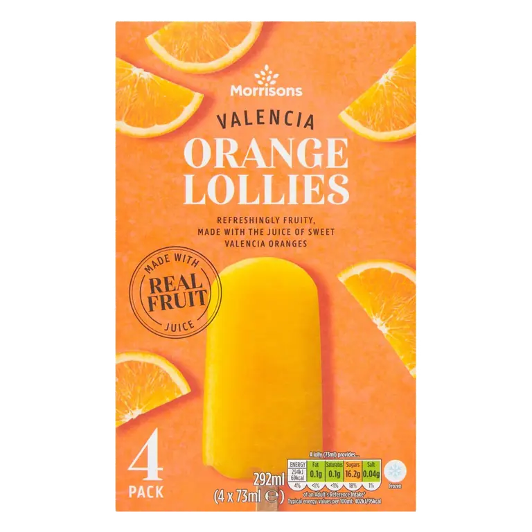 Valencia Orange Ice Lollies
