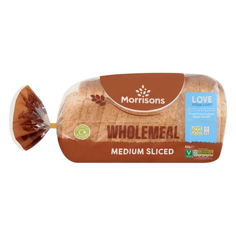 Wholemeal Medium Sliced Bread 800g