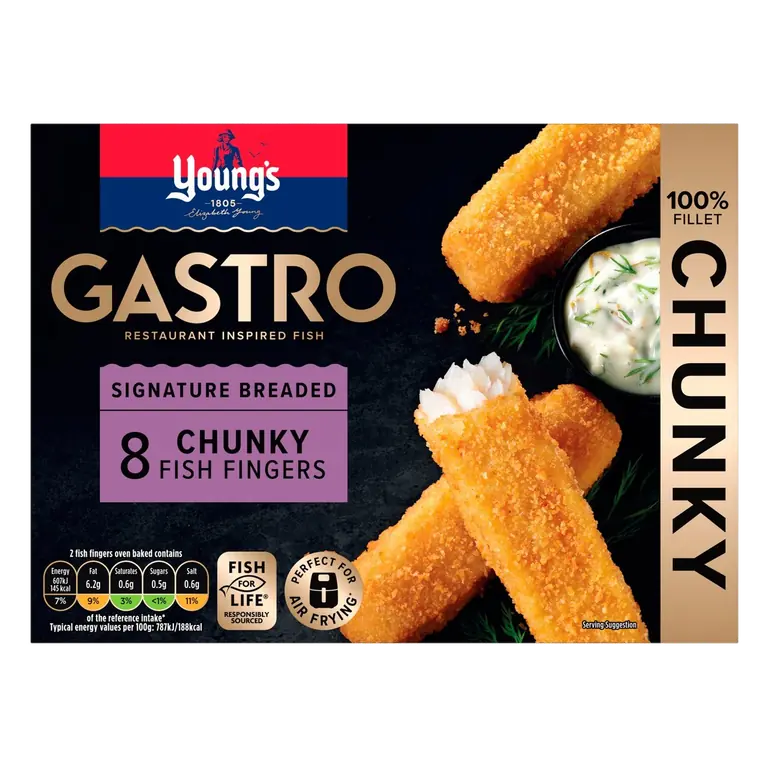 Young's Gastro Signature Breaded 8 Chunky Fish Fingers