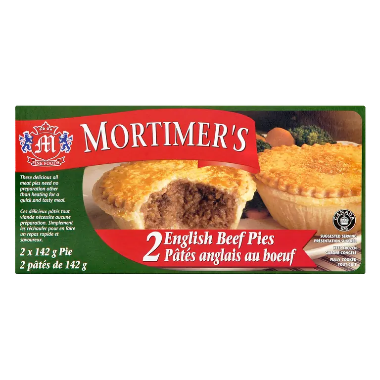 Frozen English Beef Pies 2 Pack 284 g