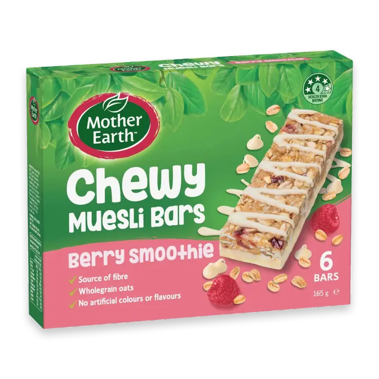 Chewy Muesli Bars Berry Smoothie