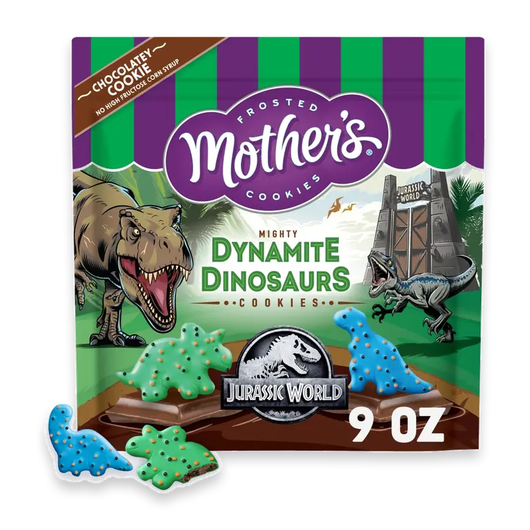 Chocolatey Dynamite Dinosaurs Cookies Inspired by Jurassic World 1 Resealable Bag