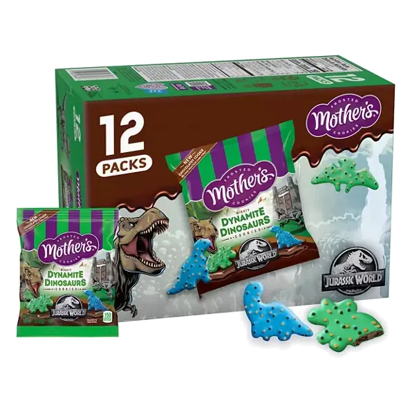 Frosted Mighty Dynamite Dinosaurs Cookies