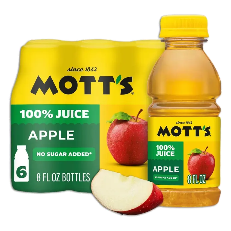 Mott's 100% Original Apple Juice, 6pk/8 fl oz Bottles
