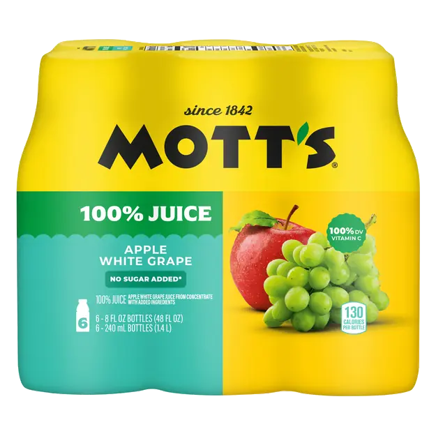 100% Apple White Grape Juice - 6 pk