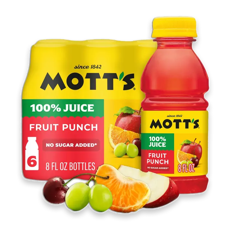 100% Fruit Punch Juice Bottles