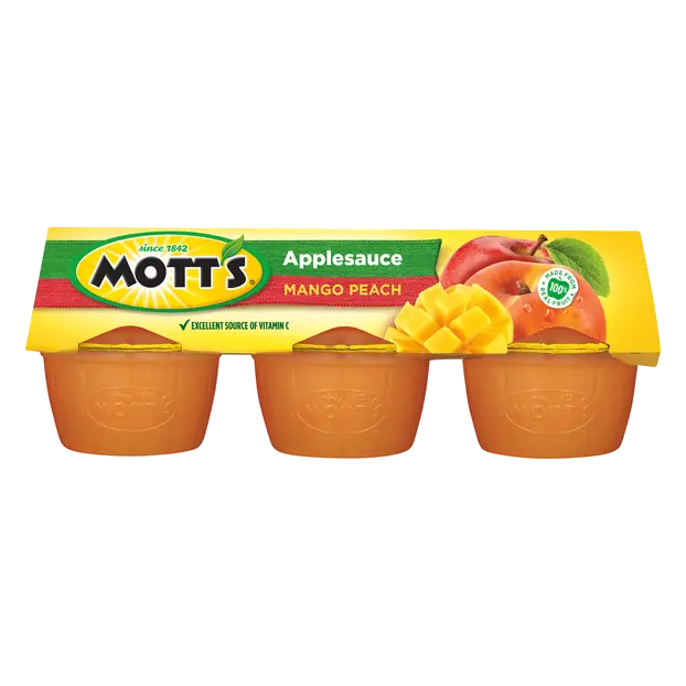 Mango Peach Applesauce Cups - 6 ct