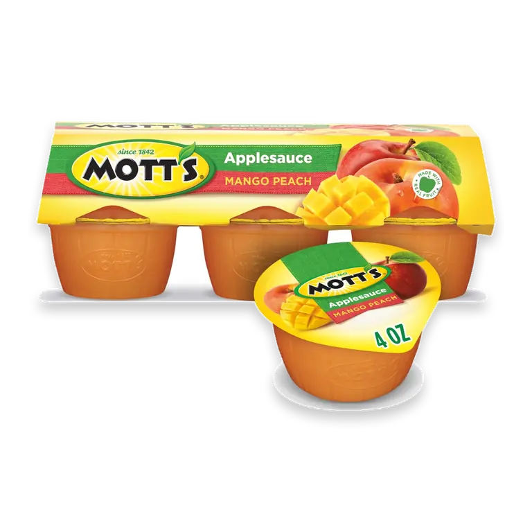Mango Peach Applesauce Cups