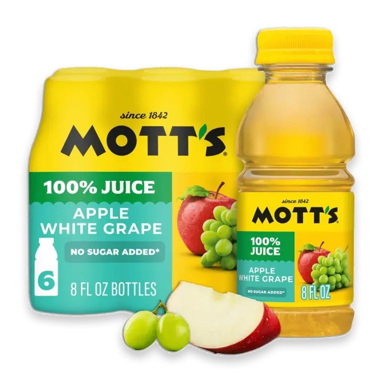 No Sugar Added 100% Apple White Grape Juice Bottles
