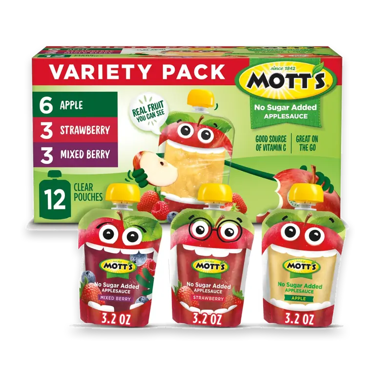 No Sugar Added Applesauce Pouches Variety Pack
