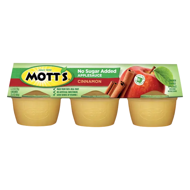 No Sugar Added Cinnamon Applesauce Cups - 6 ct