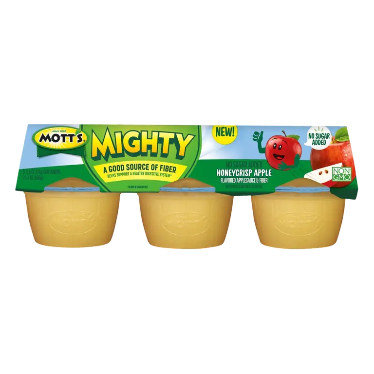 No Sugar Added Honeycrisp Apple Flavored Applesauce & Fiber, Honey; Apple