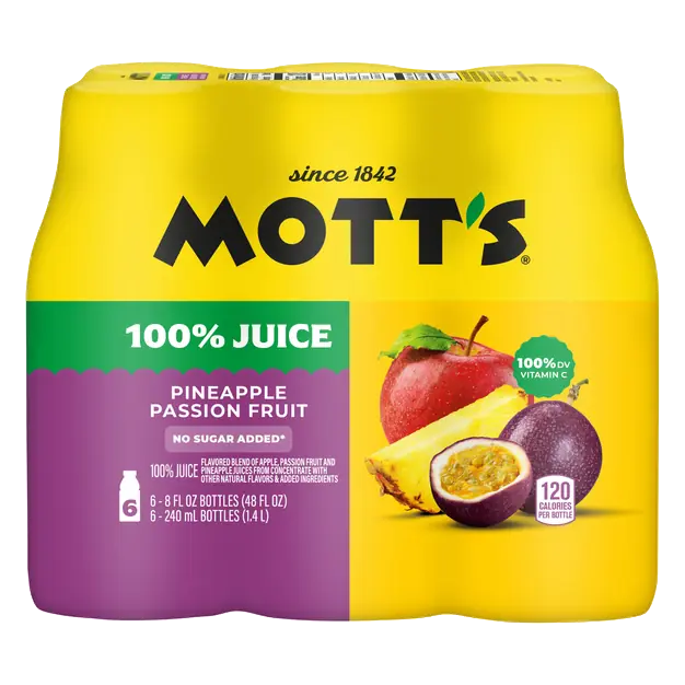 No Sugar Added Pineapple Passion Fruit Juice Blend - 8 pk