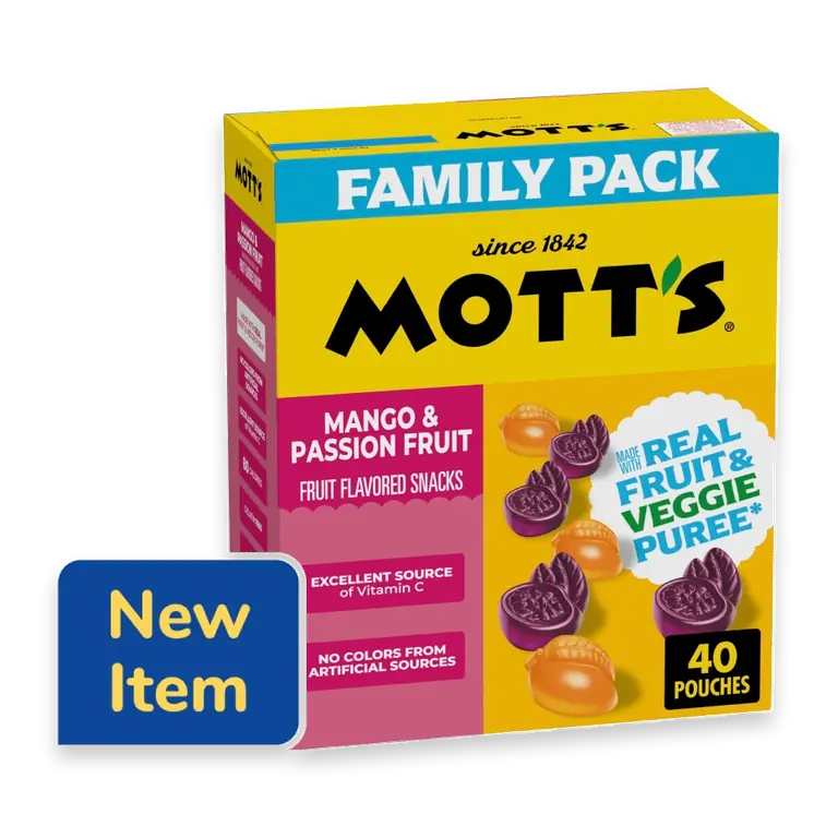 Passion Fruit and Mango Fruit Flavored Snacks Family Pack