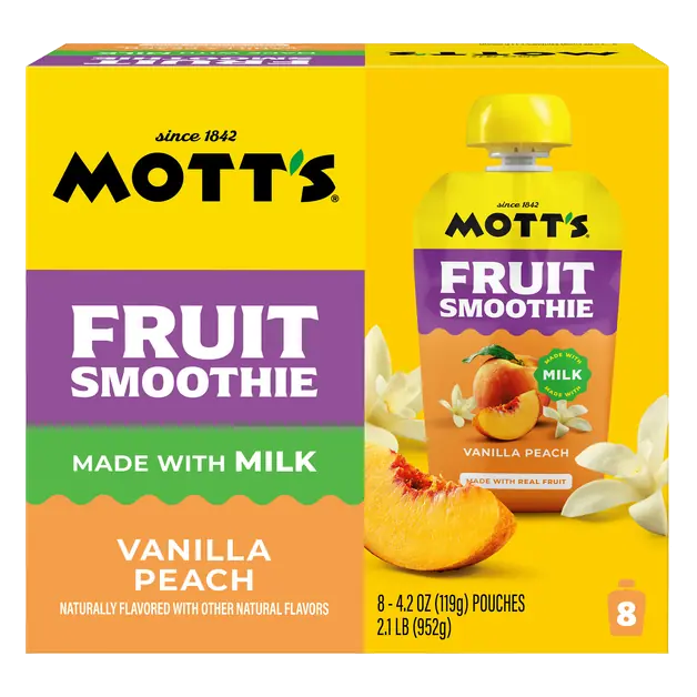 Vanilla Peach Fruit Smoothie - 8 ct