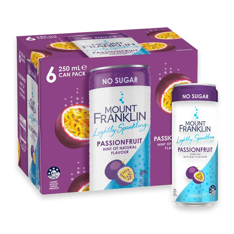 Lightly Sparkling Mineral Water Passionfruit