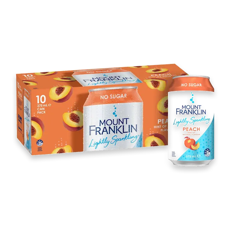 Lightly Sparkling Peach Cans