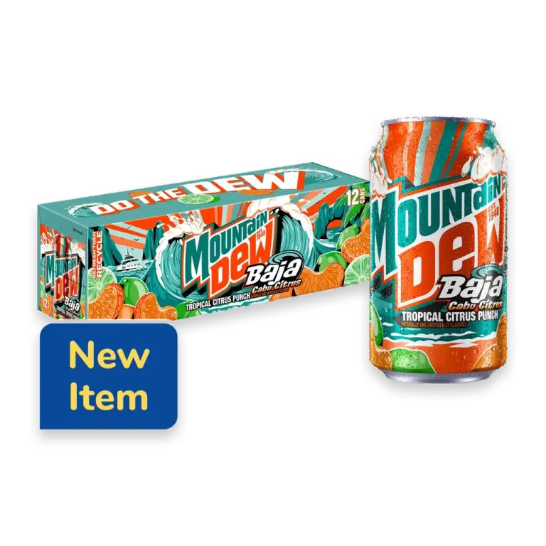 Baja Cabo Tropical Citrus Punch Soda cans