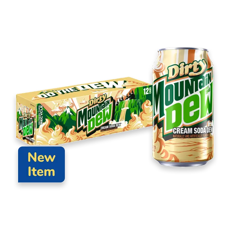 Dirty Mountain Dew Cream Soda Cans