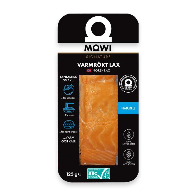 Varmrökt lax Naturell