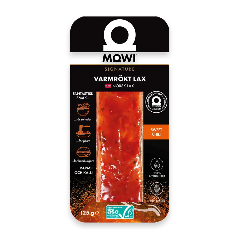 Varmrökt lax Sweet chili