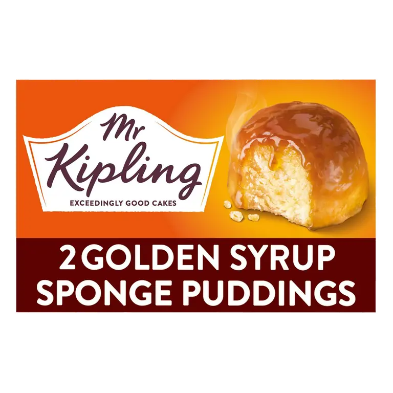 2 x 95g Golden Syrup Sponge Pudding Cake Dessert Pots