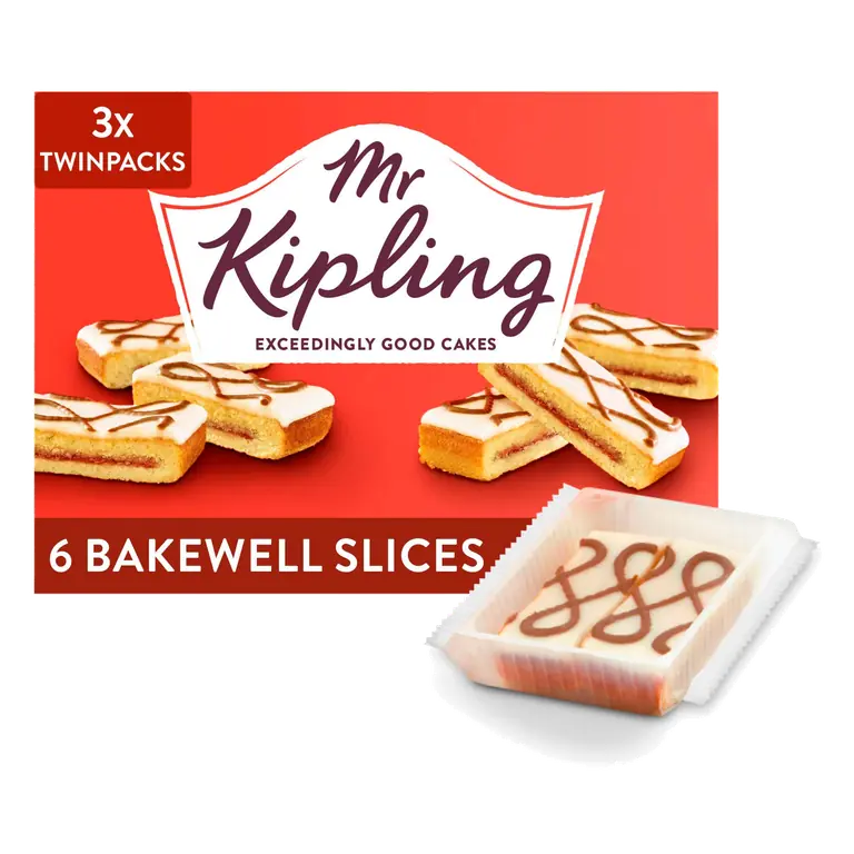 Mr Kipling Bakewell Cake Slices 6 Pack